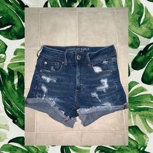 American Eagle Hi Rise Denim Shorts